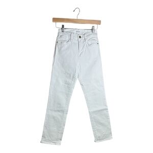 Frame Le High Straight Blanc Denim Jeans Women's Size 24 White‎